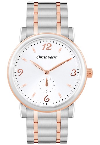 Christ Verra Fashion Women's Watch CV 2049L-14 SLV/SR White Silver Rose Gold Stainless Steel