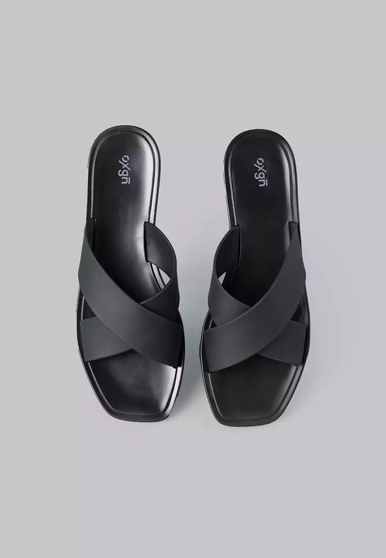 Discount on Oxgn  shoes - SKU: Ladies Overlapping Strap Rubber Sandals