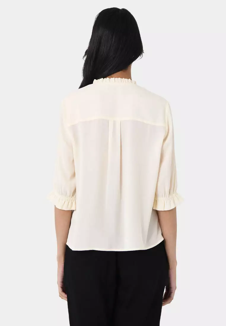 Amalfi Ruffle Collar Blouse