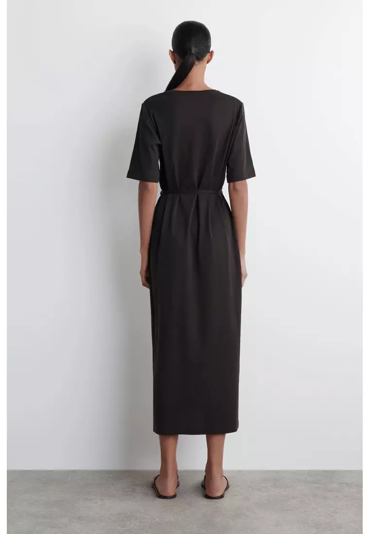 BELTED MIDI T-SHIRT DRESS