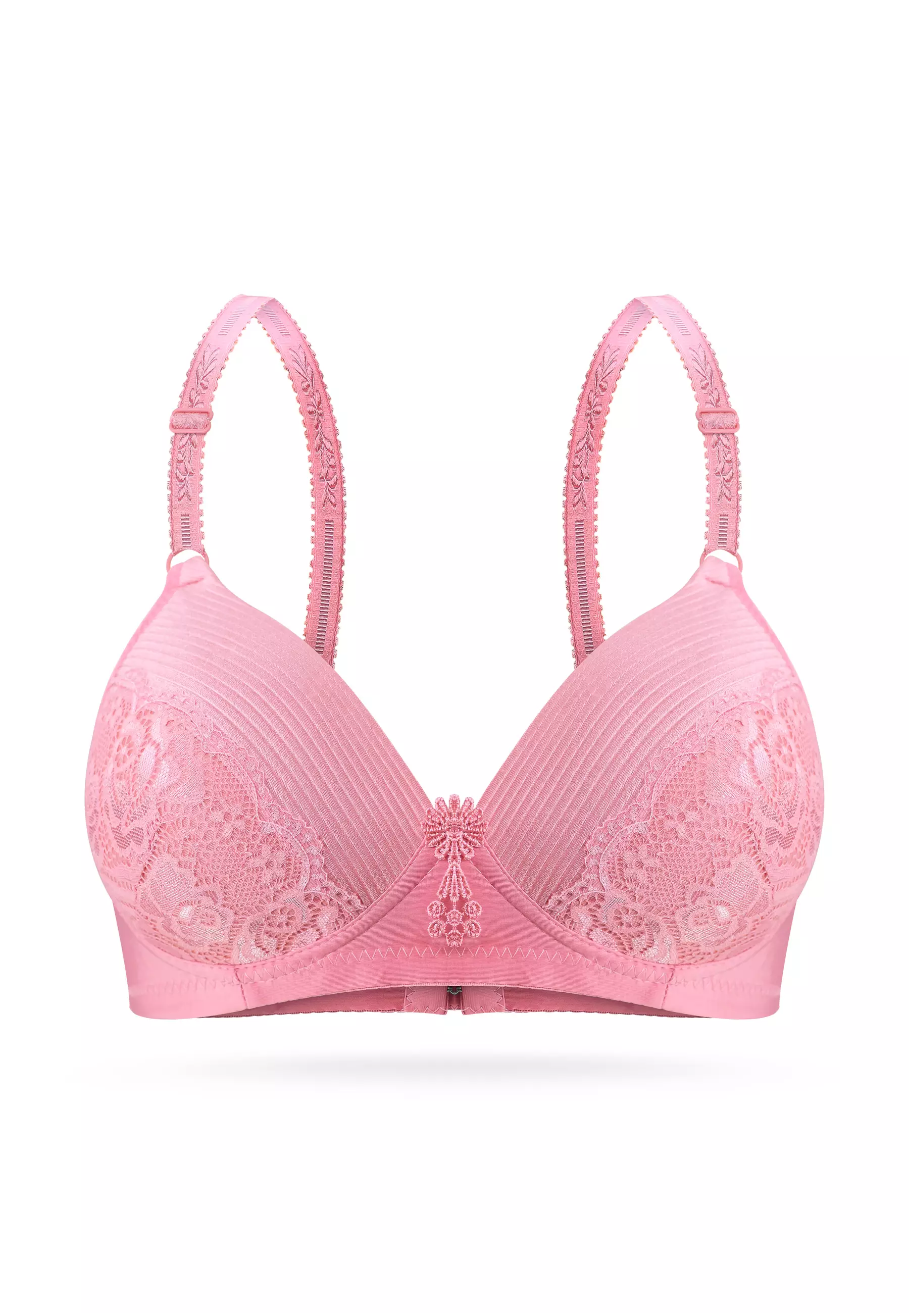 YouHave ( You’ve ) BH Bra Wanita BH Tanpa Kawat Busa Sedang Motif Bunga Brokat Women Woman Bra Beha Be Ha 100201