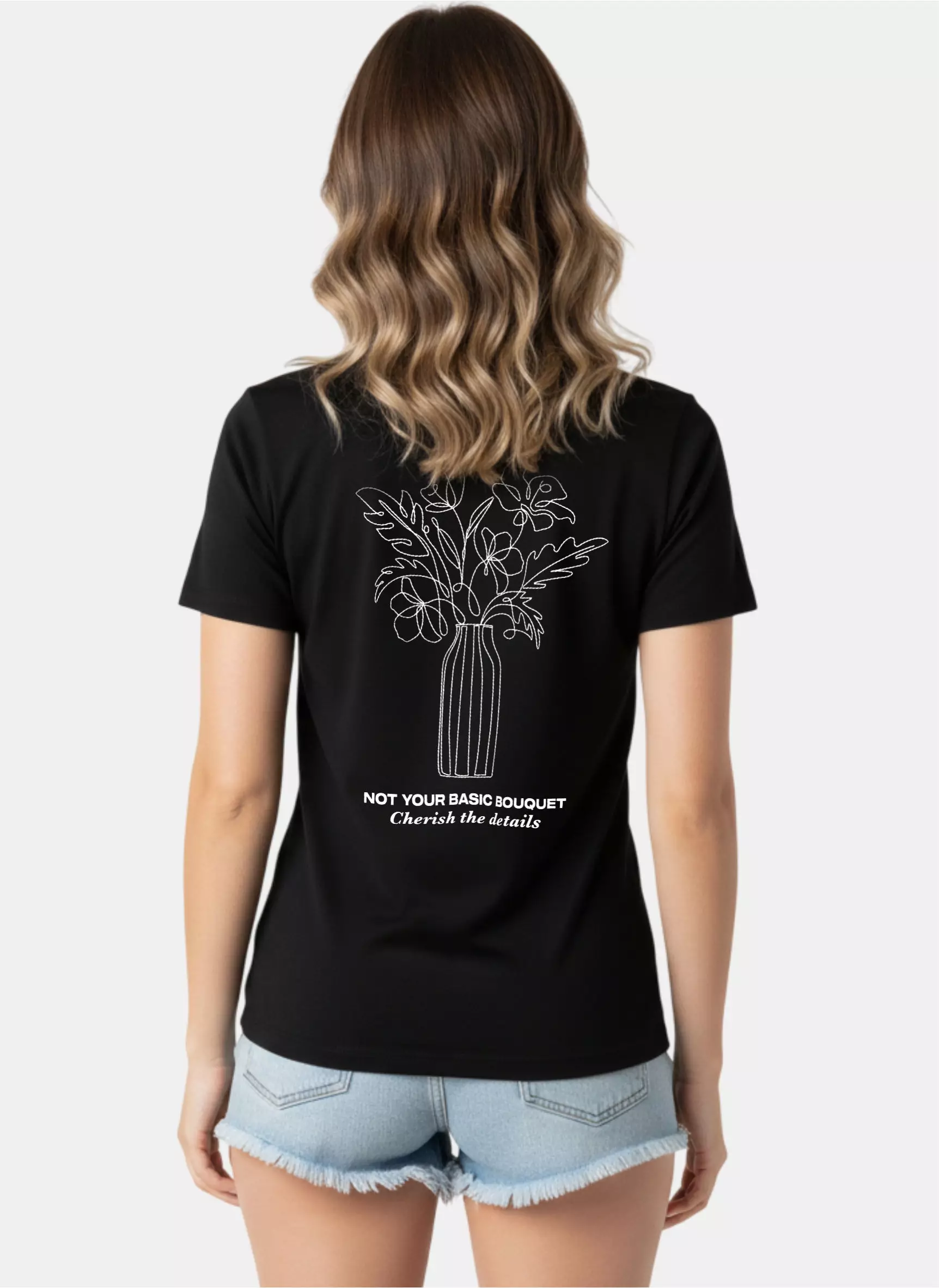 TONIQUE Kaos Wanita 24S Katun Combed Grafis Reguler Fit Hitam Tshirt POISE Cotton Combed 24S Graphic Tshirt Regular Fit Black Tshirt