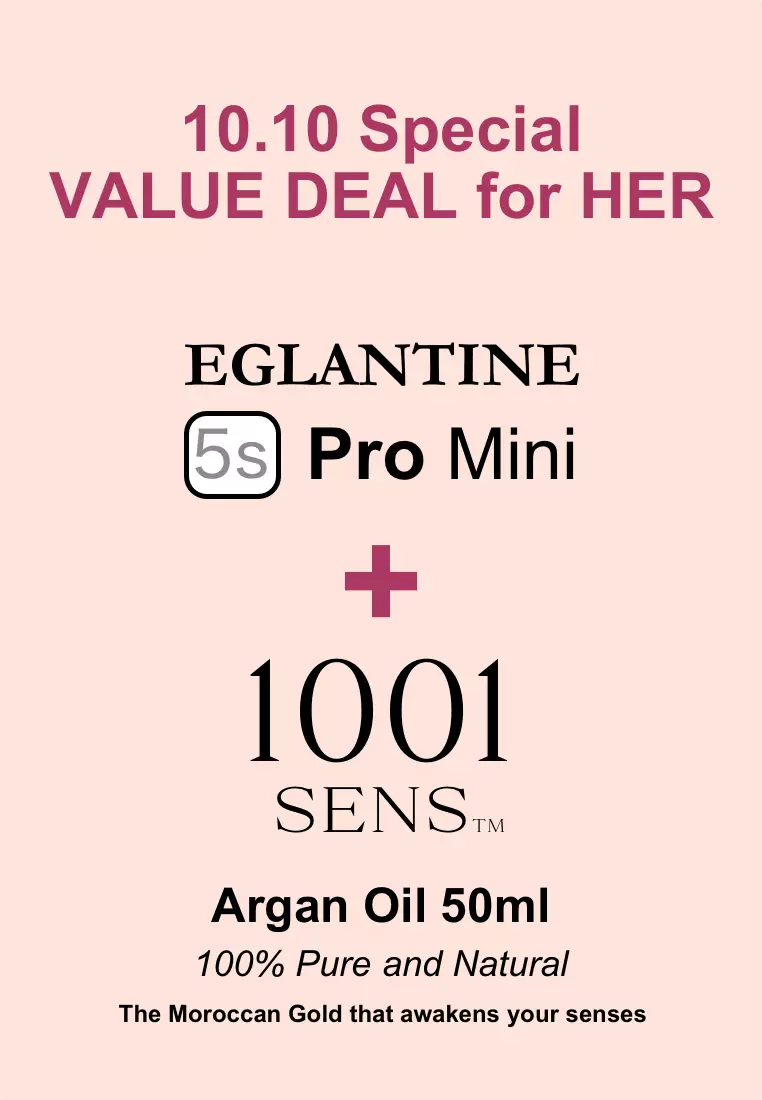 Value Deal - 5S PRO Mini Wireless Earbuds - TWS (True Wireless Stereo) - Purple + 1001 SENS® 100% pure and Natural Argan Oil - 50ml