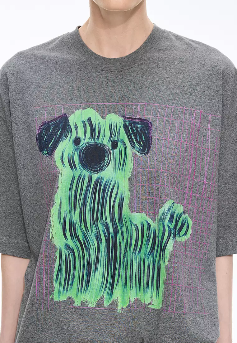 Cotton Animal Loose Short Sleeve T-shirt