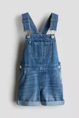Buy H&M Denim dungaree shorts 2025 Online | ZALORA