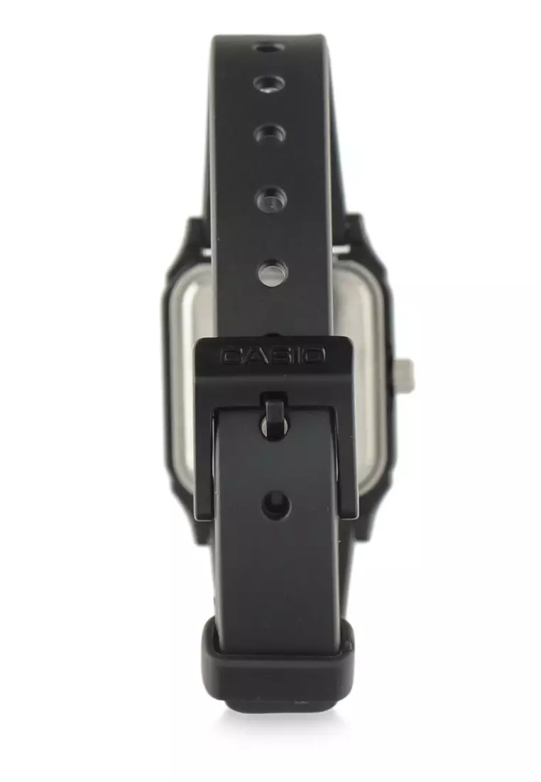 Casio Jam Tangan Wanita - Black Silver - Silicon - LQ-142E-7ADF