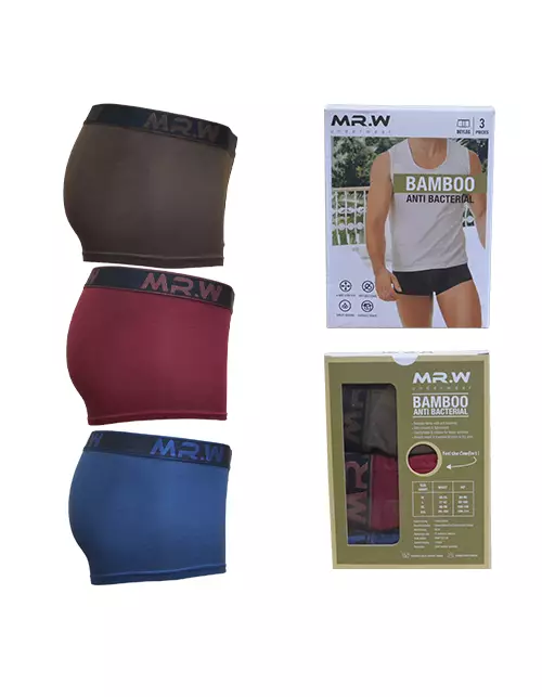 MR. W Mens Trunks 3 Pcs WMP 73112B - Bamboo