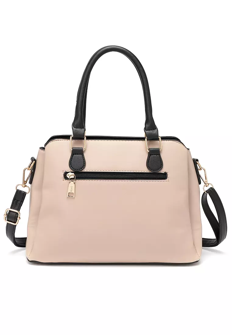 GYKACO Tas Wanita Hand bag - MEGAN Brown - Fashion Top Handle Bag (Import)