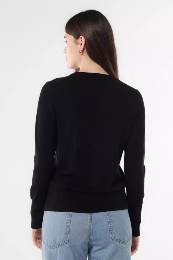 MINIMAL - Lamiere - Sweater Slim Fit - Black Colour Black