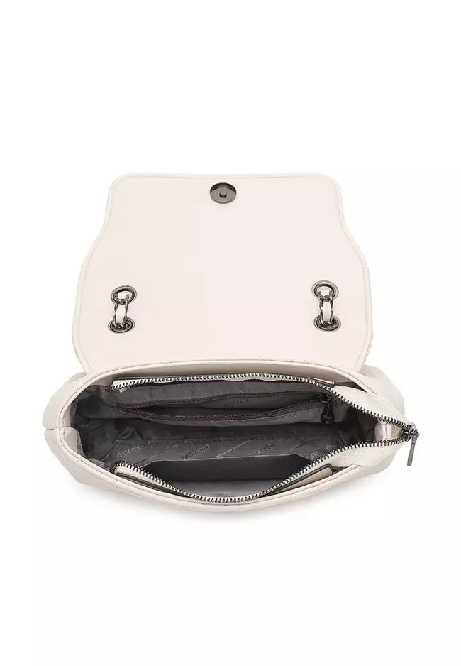 Quilted Sling Bag / Crossbody Bag - Beige