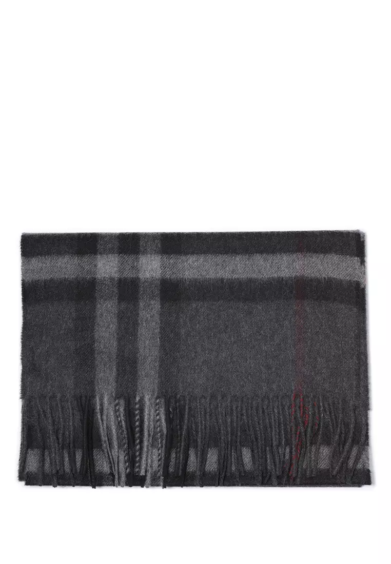 Burberry 100 hotsell cashmere scarf grey