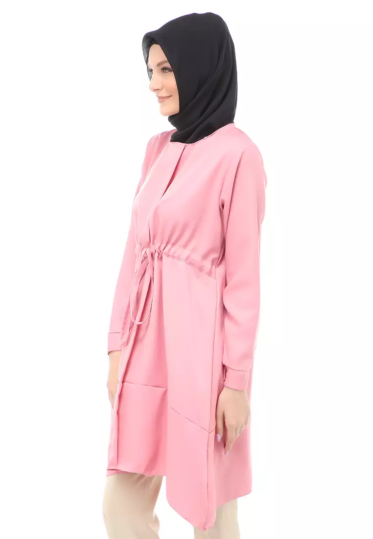 Amalia Tunik Polos Muslimah Atasan Wanita Relaxed Fit - Dusty