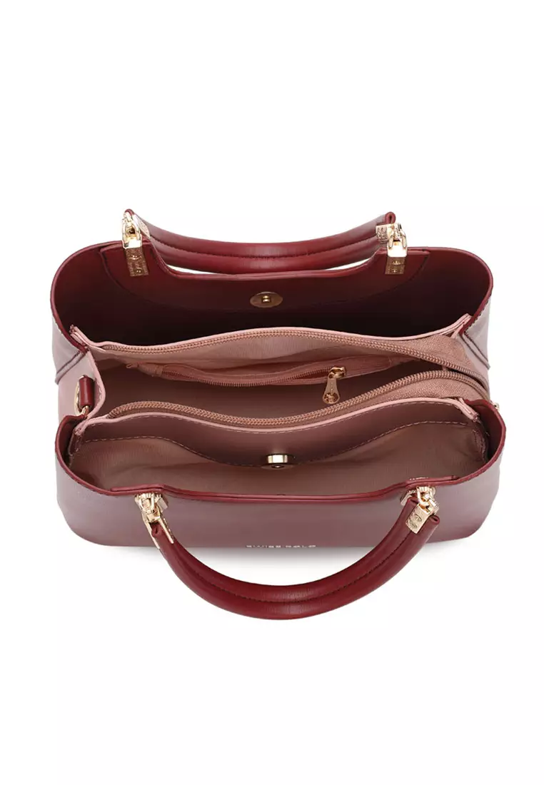 Women's Top Handle Bag / Sling Bag / Crossbody Bag - Red