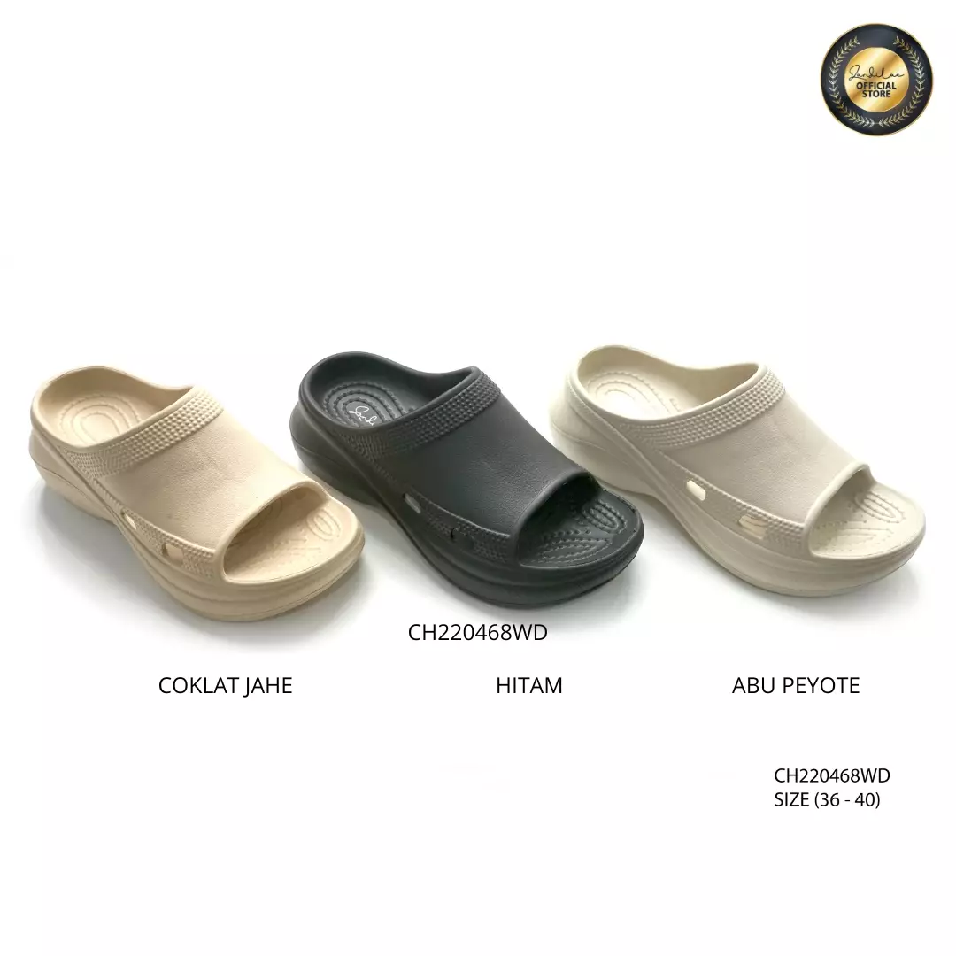 ZANDILAC - SANDAL WANITA DEWASA CH220468WD - ABU PEYOTE full karet