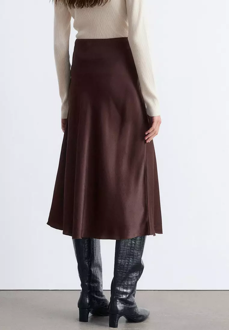 Satin Midi Skirt
