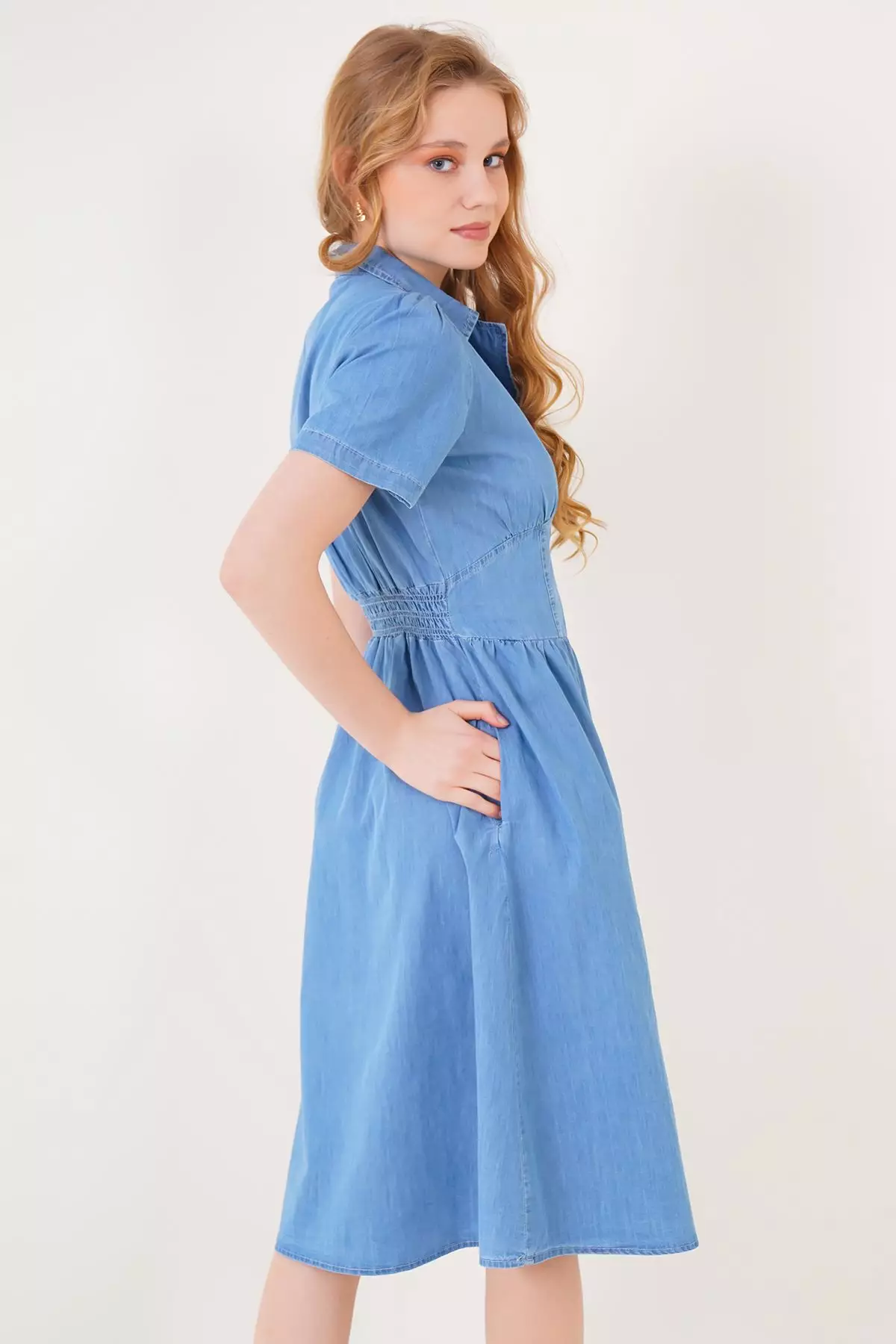 Denim Midi Dress
