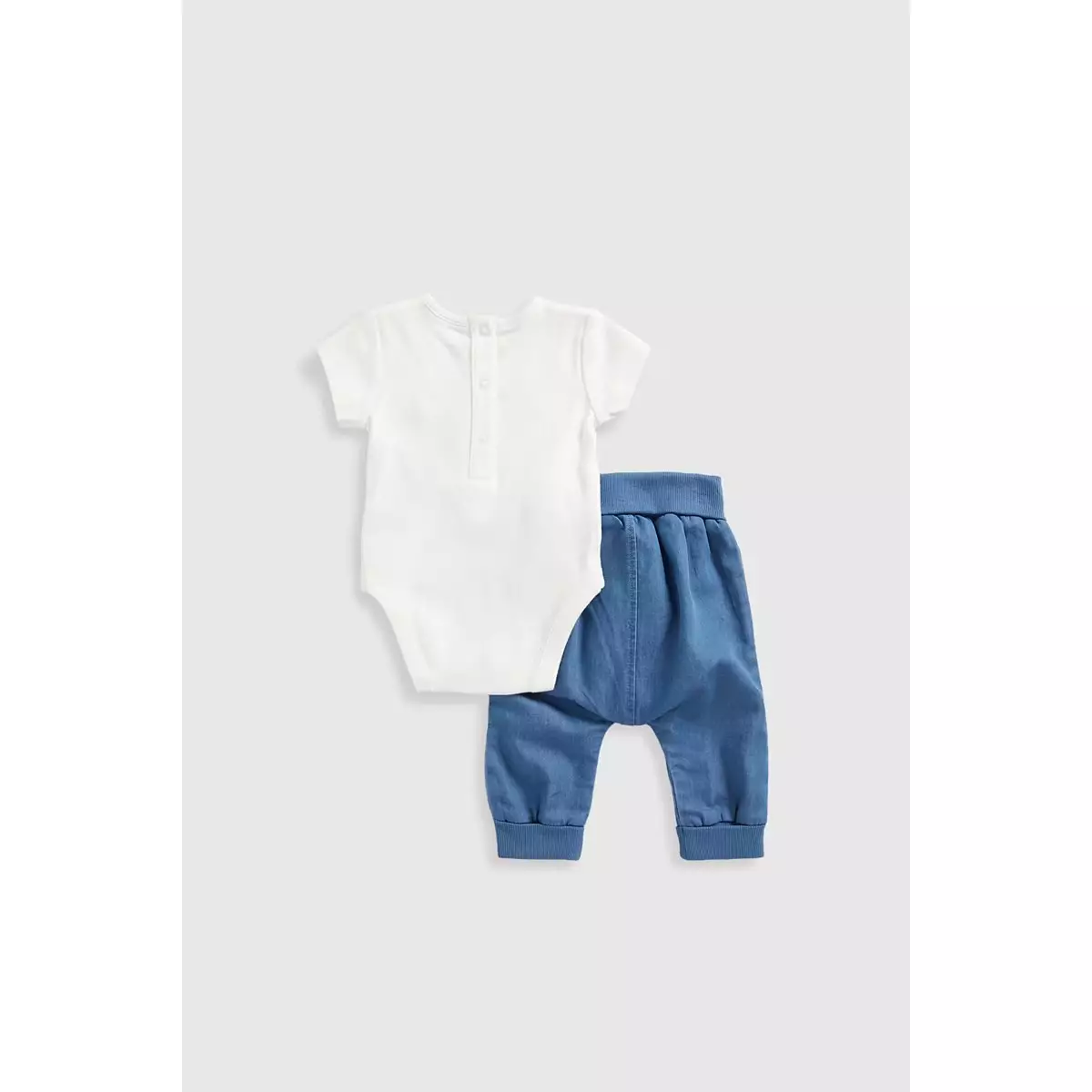 Mothercare Tiger Bodysuit and Jogger Set - Set Pakaian Bayi Laki-laki (Putih)