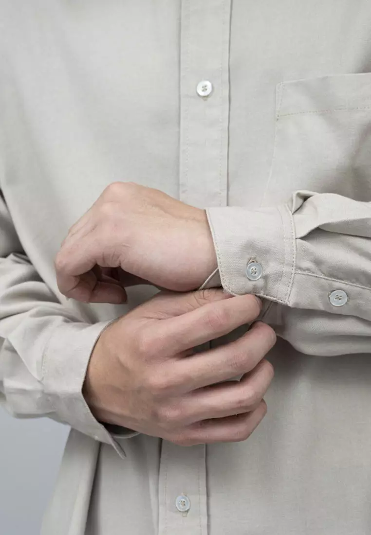 Houseofcuff Kemeja Pria Oversize/Outer Linen Look Unisex Abu Muda