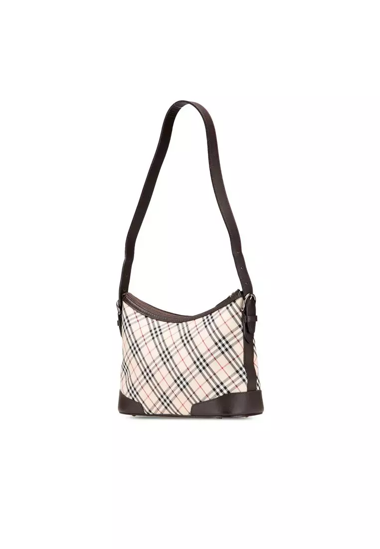 Pre-Loved Burberry Nova Check Canvas Shoulder Bag