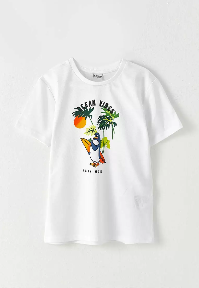 Buy LC Waikiki Crew Neck Printed Short Sleeve Cotton Boy T-Shirt 2024  Online