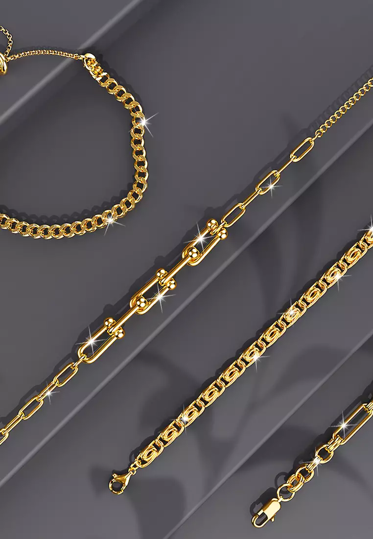 Lovelock U Link Chain Bracelet in Gold - 6mm