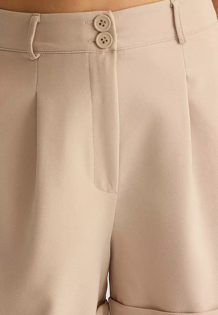 Pleated Detail Shorts