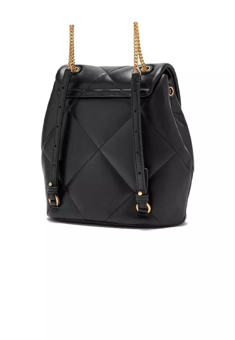 Kira Diamond Quilt Mini Backpack Black 170485