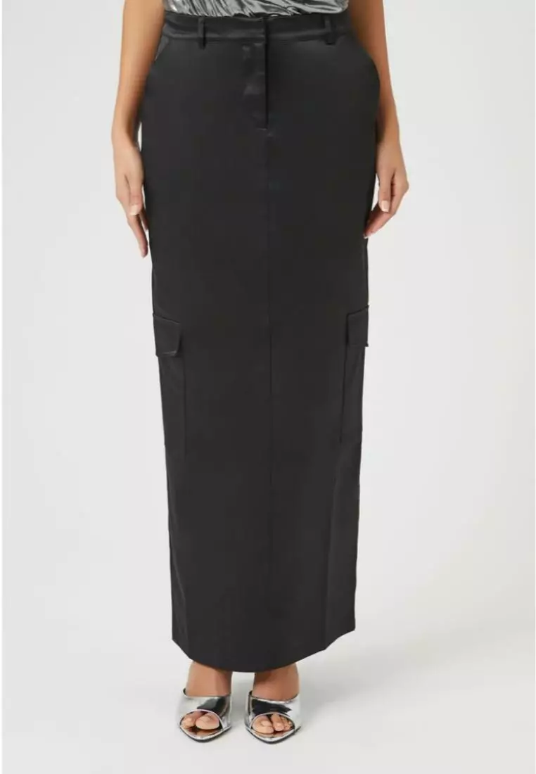 Forever 21 online satin maxi skirt