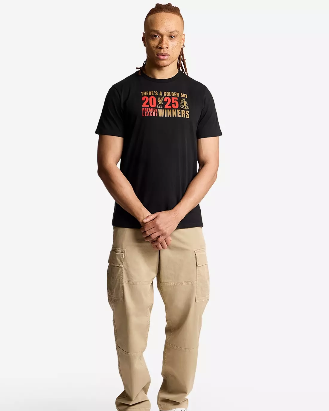 Liverpool FC EPL Champions Tee Black  - Official LFC T Shirt Original Pria