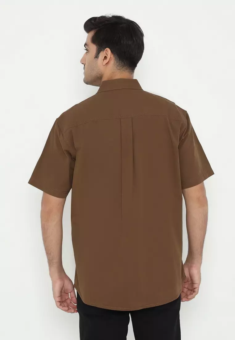 POLICE Kemeja Polos Cotton Regular Fit Pria