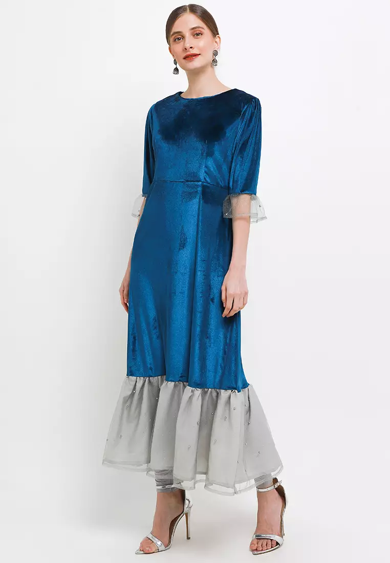 Chanira Festive Philippa Gamis-Metallic Blue