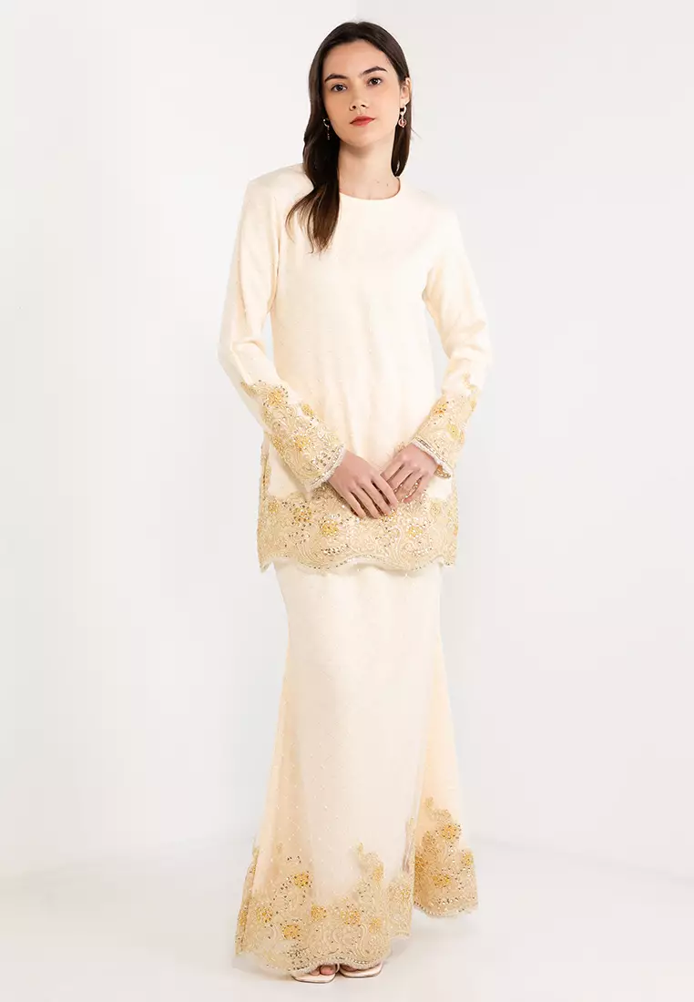 Baju kurung moden lace clearance