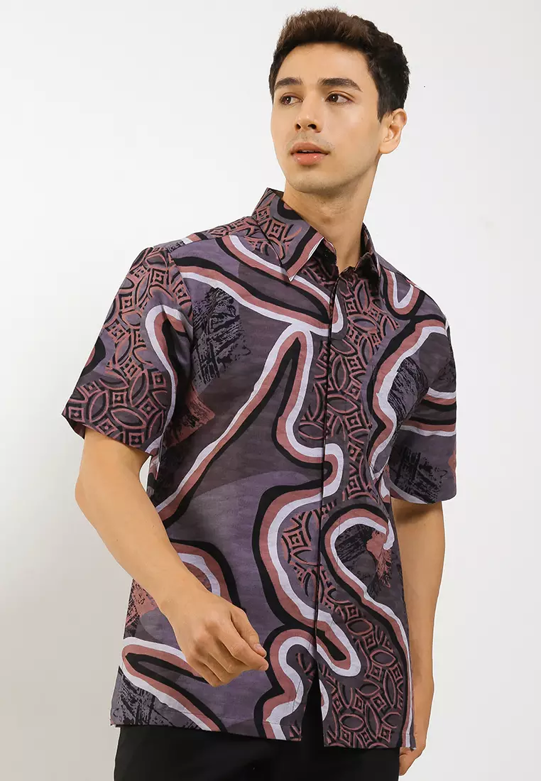 Jual Adikusuma Hem Batik Body Fit Modern 18 Original 2024 Zalora