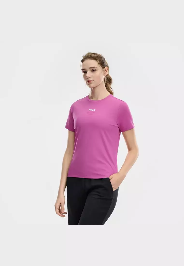 Buy FILA FILA CORE ATHLETICS FITNESS Women Short Sleeves T-Shirt (White ...
