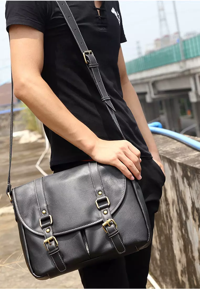 Mens satchel outlet bag black
