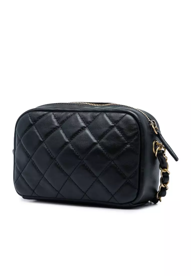 Pre-Loved Chanel Small Quilted Lambskin Buckle Camera Bag