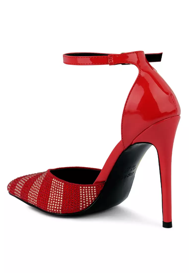 Red 2025 diamante shoes