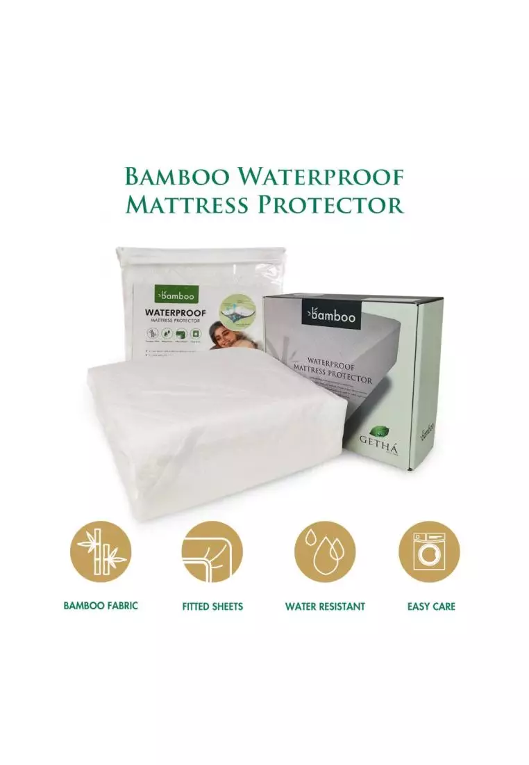 Buy Getha Bamboo Waterproof Mattress Protector Queen 2024 Online ZALORA