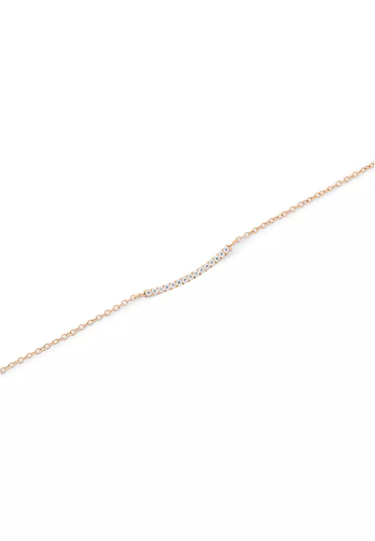 Mirelle Eternity Necklace Rose Gold Unisex Necklace for women and men stainless steel crystal Necklace DW Official Authentic Original