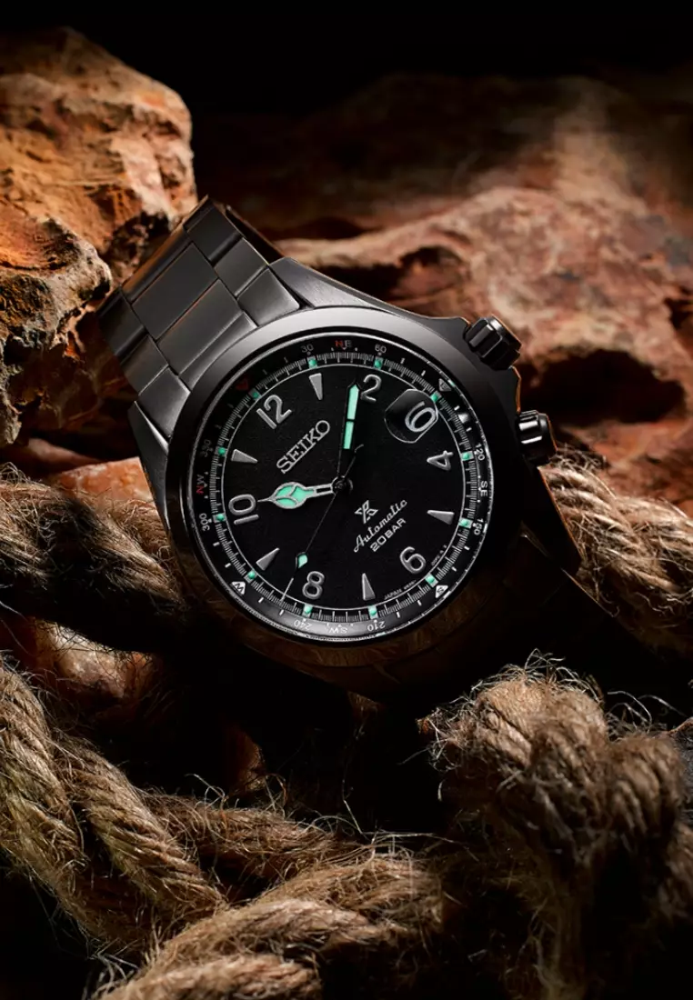 精工 Prospex “Black Series Night” Alpinist 黑色系列限量版自動腕錶 SPB337J1