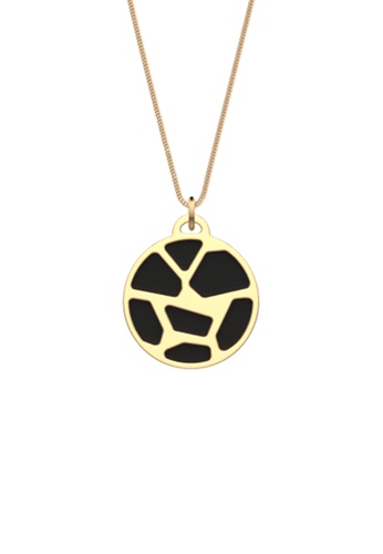 Les Georgettes by Altesse gold Les Georgettes Girafe Gold 16mm Necklace with Black/White leather 2139AAC8E8DAD9GS_1