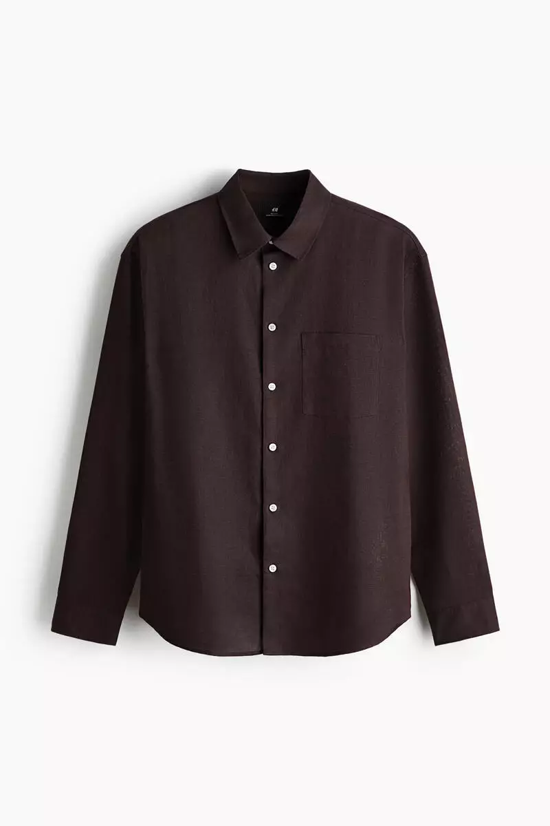 Relaxed Fit Linen-blend shirt