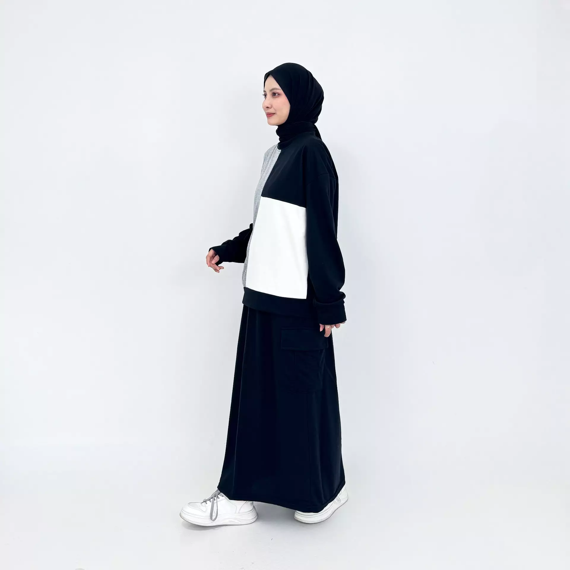 Tissa Set Sporty Skirt | Setelan Training Olahraga Rok Panjang Wanita