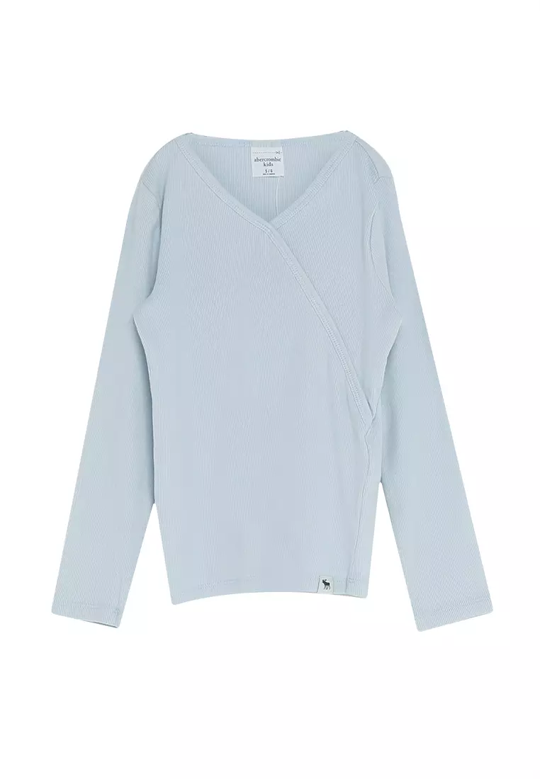 Abercrombie wrap front sweater hot sale