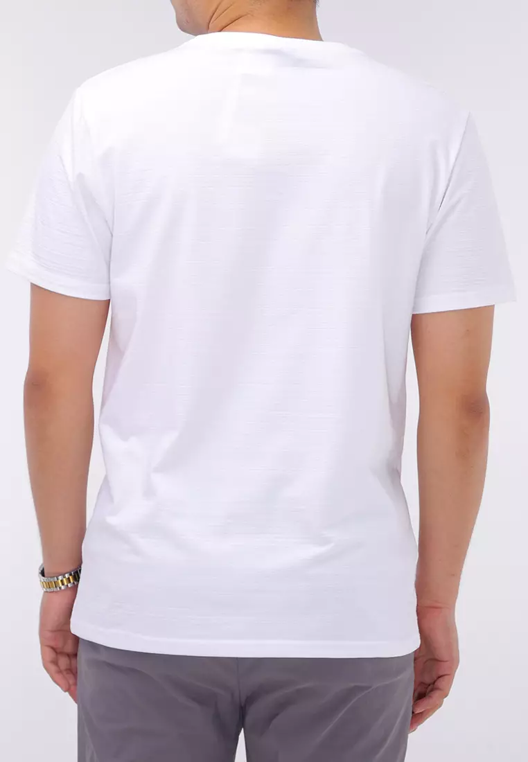 Round Neck Streaky Short Sleeve