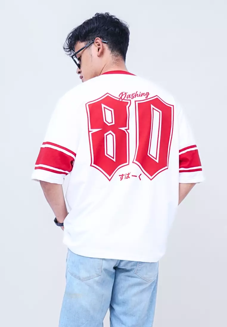 Ryusei Kaos Pria Boxy Oversize Eighty CMB Red