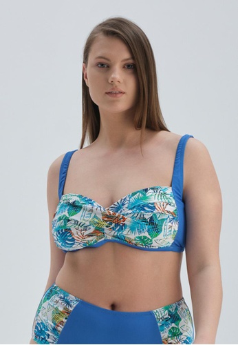 DAGİ blue Sax Blue Bikini Top, Floral Printed, Beachwear for Women DC5F2USE71FF2EGS_1