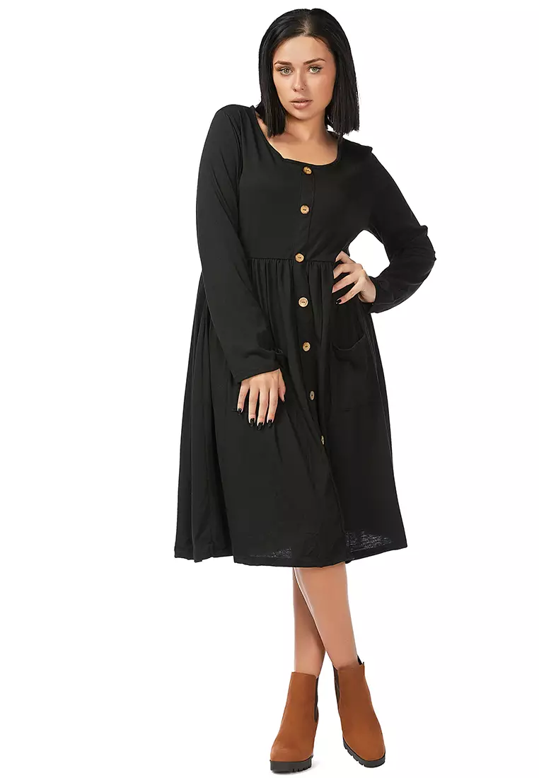 Casual button up on sale dress