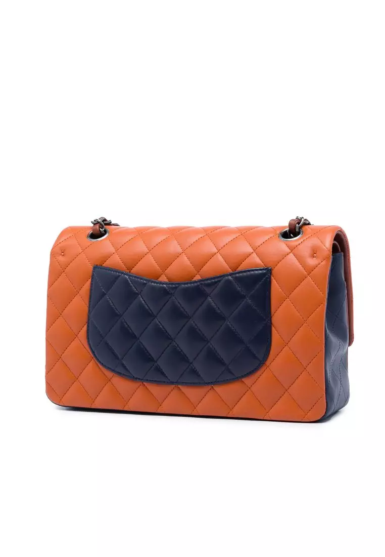 Pre-Loved Chanel Medium Classic Tricolor Lambskin Double Flap