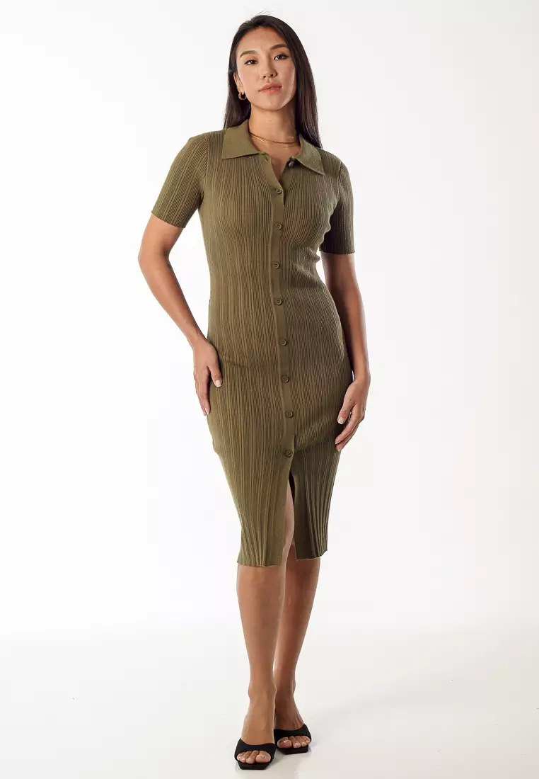 Dressing Paula Collared Rib Knit Dress 2024 Buy Dressing Paula